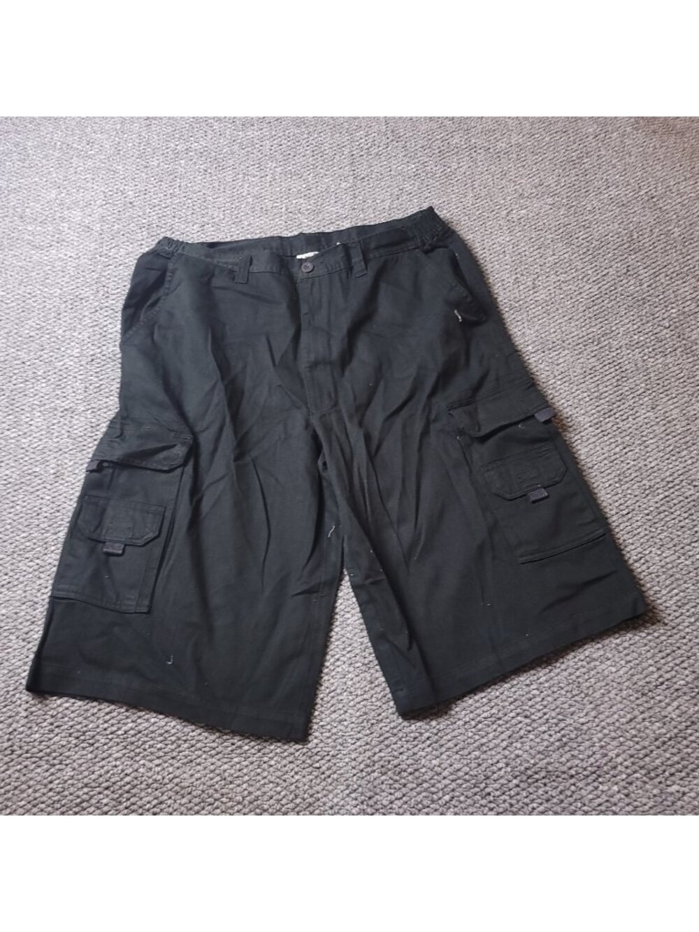 KingSize Cargo Shorts Mens 36 T   Big Tall Black Khaki Chino Cotton